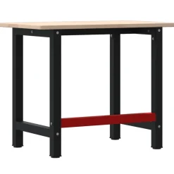 vidaXL Werkbank rechthoekig 100x60x81,5 cm massief eikenhout