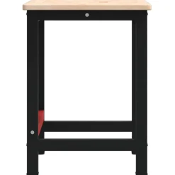 vidaXL Werkbank rechthoekig 100x60x81,5 cm massief eikenhout