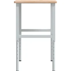 vidaXL Werkbank rechthoekig 100x60x(71,5-98) cm massief eikenhout
