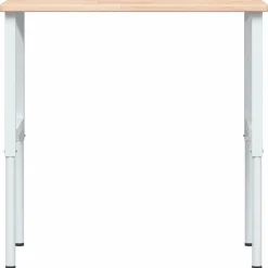 vidaXL Werkbank rechthoekig 100x60x(71,5-98) cm massief eikenhout