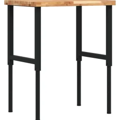 vidaXL Werkbank rechthoekig 80x60x(73-99,5) cm massief acaciahout
