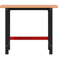 vidaXL Werkbank rechthoekig 100x60x81,5 cm massief beukenhout