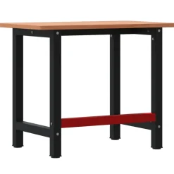 vidaXL Werkbank rechthoekig 100x60x81,5 cm massief beukenhout