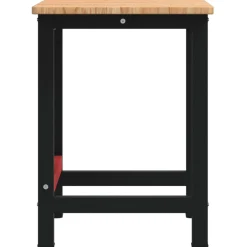 vidaXL Werkbank rechthoek 100x60x81,5 cm massief eikenhout lichtbruin