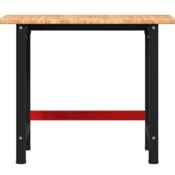 vidaXL Werkbank rechthoek 100x60x81,5 cm massief eikenhout lichtbruin