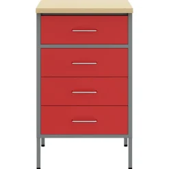 vidaXL Werkbank Rood en Grijs 50 x 55 x 85 cm Engineered hout en staal