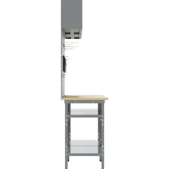 vidaXL Werkbankset 8 st Rood en Grijs Gepoedercoat staal