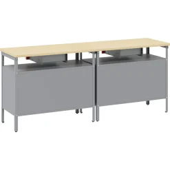vidaXL Werkbankset 2 st Rood Gepoedercoat staal