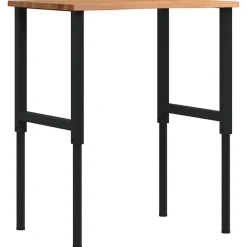vidaXL Werkbank 80x60x(71,5-98) cm eikenhout lichtbruin