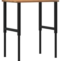 vidaXL Werkbank 80x60x(71,5-98) cm eikenhout lichtbruin