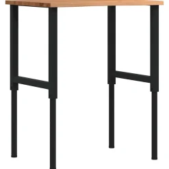 vidaXL Werkbank 80x60x(71,5-98) cm eikenhout lichtbruin
