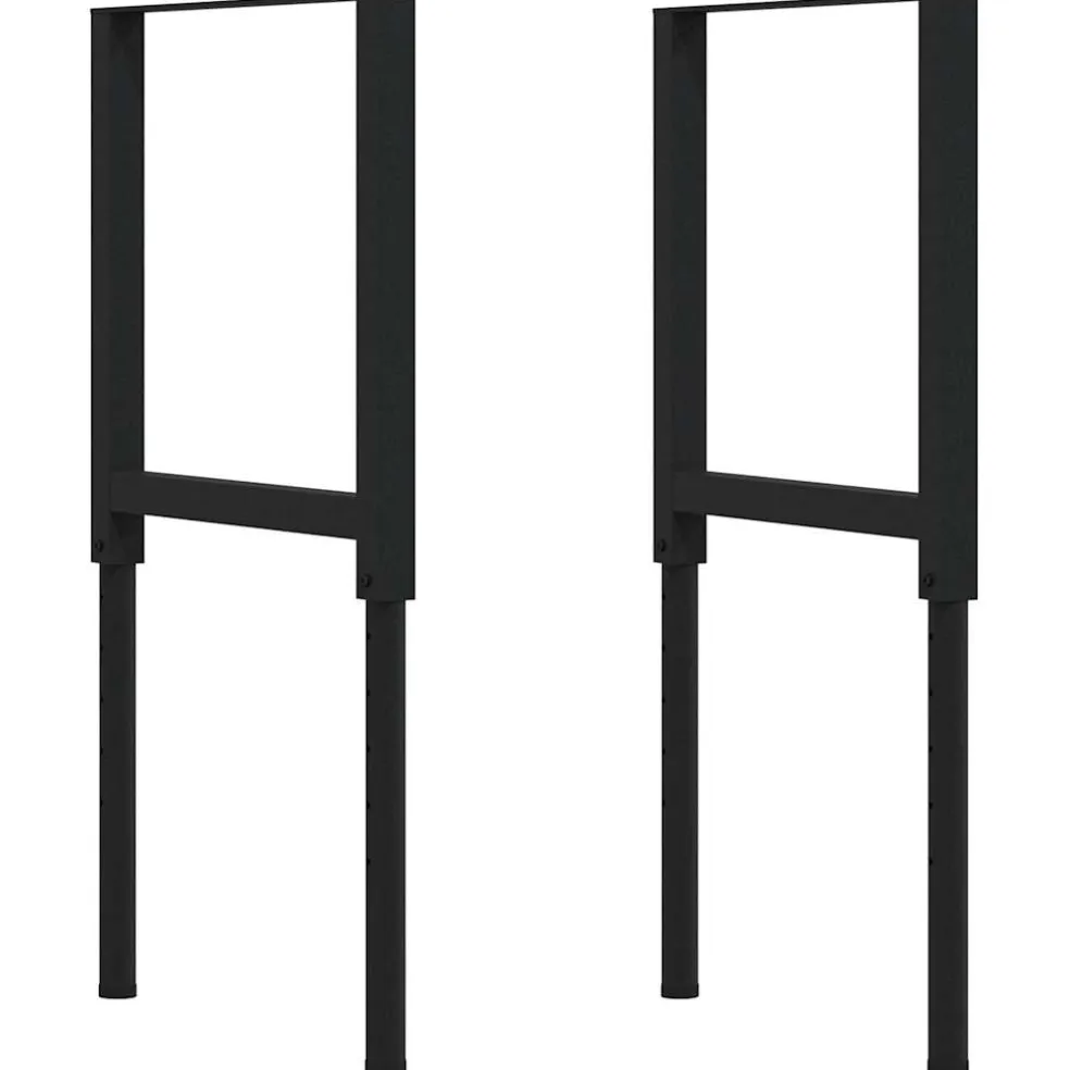 vidaXL Werkbank 80x60x(71,5-98) cm eikenhout lichtbruin