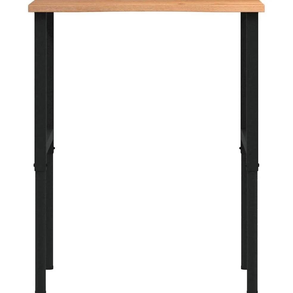 vidaXL Werkbank 80x60x(71,5-98) cm eikenhout lichtbruin