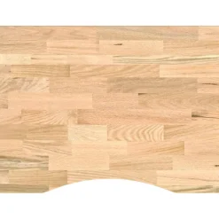 vidaXL Werkbank 80x60x(71,5-98) cm massief eikenhout