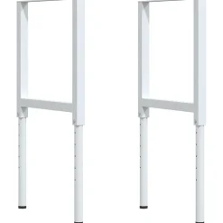 vidaXL Werkbank 80x60x(71,5-98) cm massief eikenhout