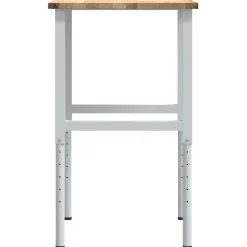 vidaXL Werkbank 80x60x(71,5-98) cm massief eikenhout