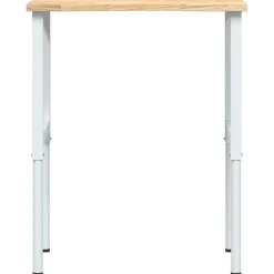 vidaXL Werkbank 80x60x(71,5-98) cm massief eikenhout