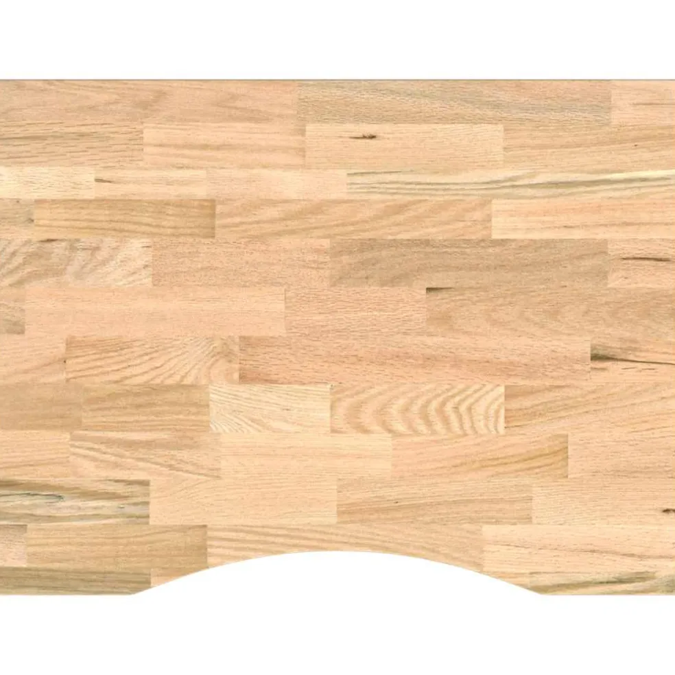 vidaXL Werkbank 80x60x(71,5-98) cm massief eikenhout