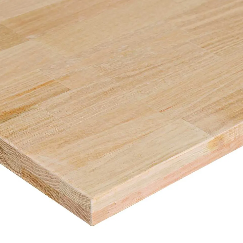 vidaXL Werkbank 80x60x(71,5-98) cm massief eikenhout