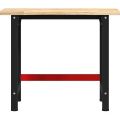 vidaXL Werkbank 100x60x81,5 cm massief eikenhout