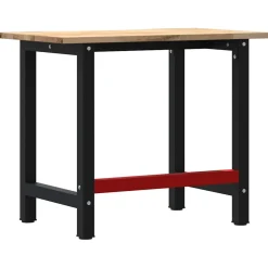 vidaXL Werkbank 100x60x81,5 cm massief eikenhout