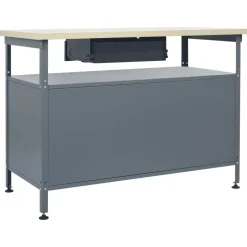 vidaXL Werkbank 120x60x85 cm staal zwart