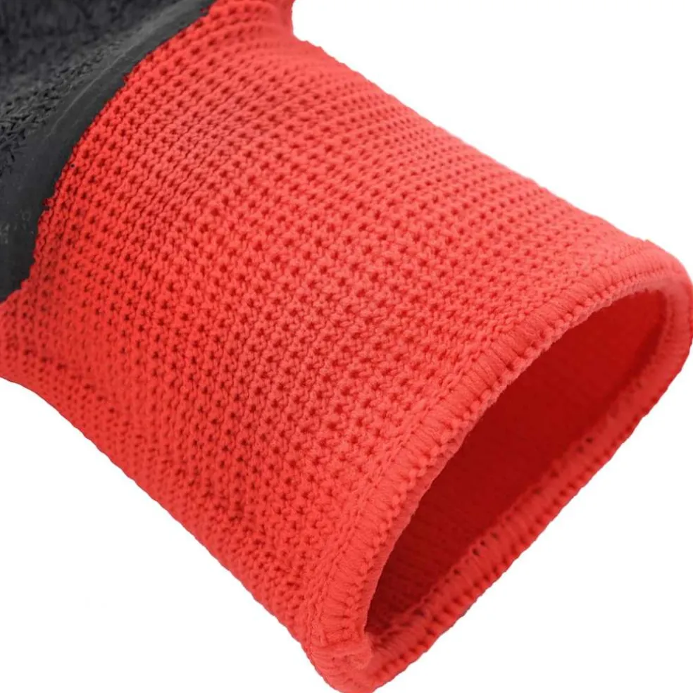vidaXL Werkhandschoenen 12 st Rood en Zwart 7 / S Latexcoating