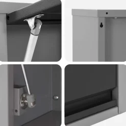 vidaXL Werkkast set met lade met opslag met slot 10 st Zwart