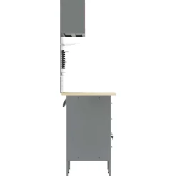 vidaXL Werkkast set 5 st Rood Poedergecoat staal en gefabriceerd hout