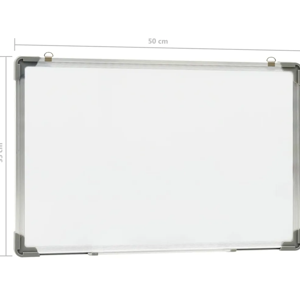 vidaXL Whiteboard magnetisch 50x35 cm staal wit