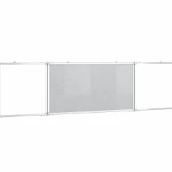 vidaXL Whiteboard magnetisch inklapbaar 160x40x1,7 cm aluminium