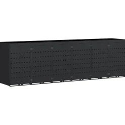 vidaXL Wieltjesbakopslag voor 6 bakken Zwart 408 x 77,5 x 121,5 cm