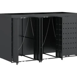 vidaXL Wieltjesbakopslag voor 3 bakken Antraciet 204 x 77,5 x 121,5 cm