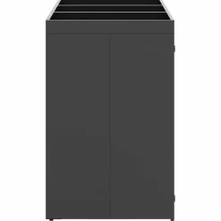 vidaXL Wieltjesbakopslag voor 3 bakken Antraciet 204 x 77,5 x 121,5 cm