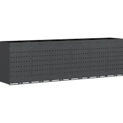 vidaXL Wieltjesbakopslag voor 6 bakken Antraciet 408 x 77,5 x 121,5 cm
