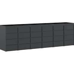 vidaXL Wieltjesbakopslag voor 6 bakken Antraciet 408 x 77,5 x 121,5 cm