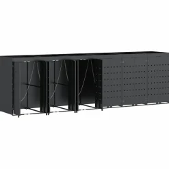 vidaXL Wieltjesbakopslag voor 6 bakken Antraciet 408 x 77,5 x 121,5 cm