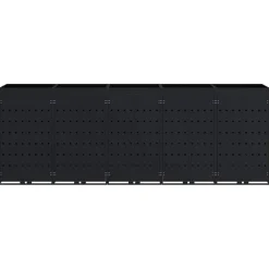 vidaXL Wieltjesbakopslag voor 5 bakken Zwart 340 x 77,5 x 121,5 cm