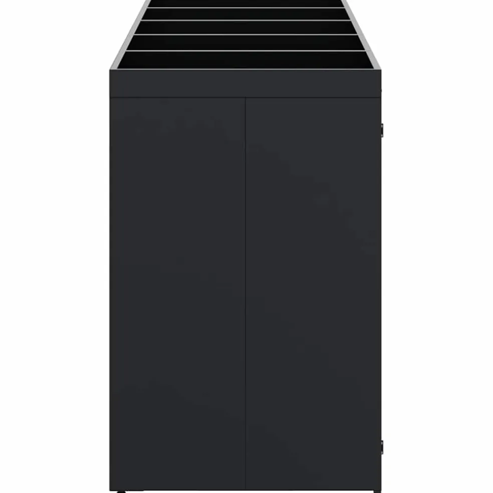 vidaXL Wieltjesbakopslag voor 5 bakken Zwart 340 x 77,5 x 121,5 cm