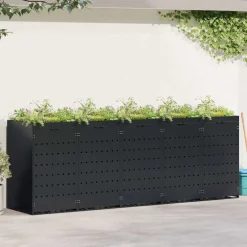 vidaXL Wieltjesbakopslag voor 5 bakken Zwart 340 x 77,5 x 121,5 cm
