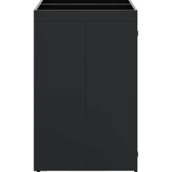 vidaXL Wieltjesbakopslag voor 2 bakken Zwart 136 x 77,5 x 121,5 cm