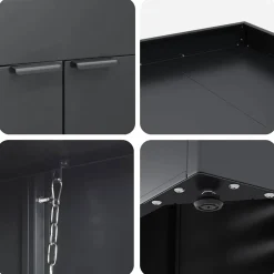 vidaXL Wieltjesbakopslag voor 2 bakken Antraciet 136 x 77,5 x 121,5 cm