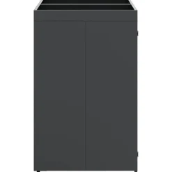 vidaXL Wieltjesbakopslag voor 2 bakken Antraciet 136 x 77,5 x 121,5 cm