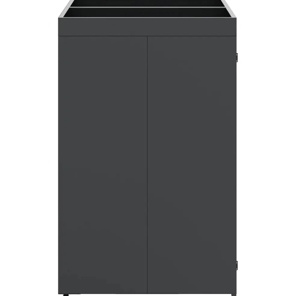 vidaXL Wieltjesbakopslag voor 2 bakken Antraciet 136 x 77,5 x 121,5 cm