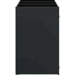 vidaXL Wieltjesbakopslag voor 3 bakken Zwart 204 x 77,5 x 121,5 cm