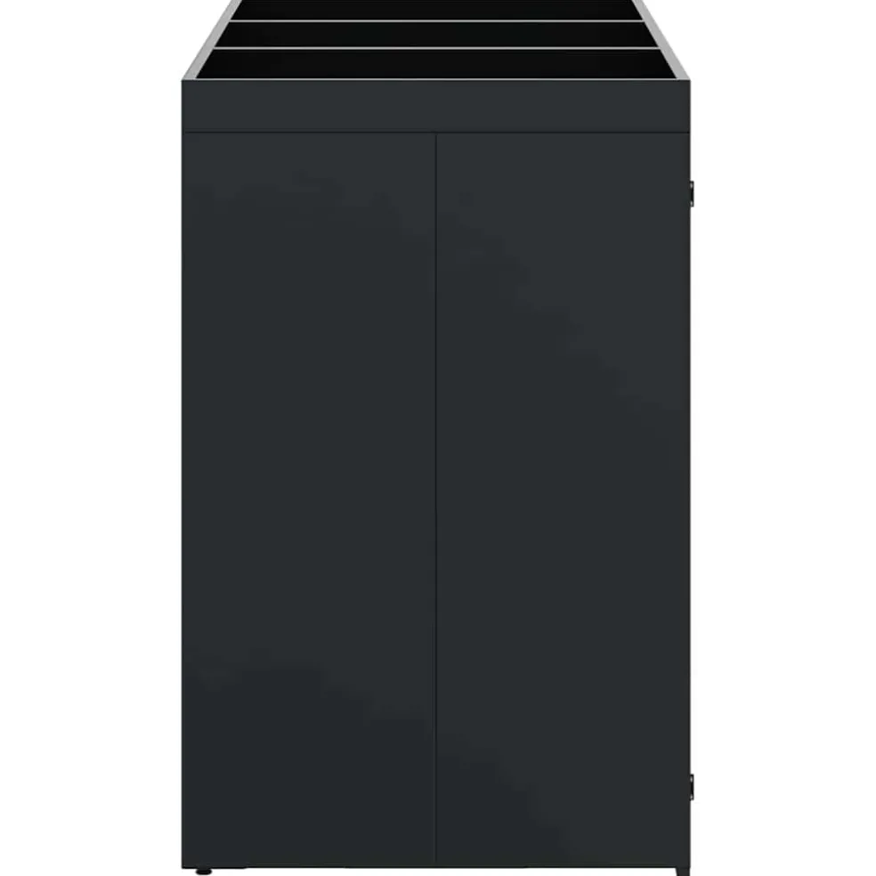 vidaXL Wieltjesbakopslag voor 3 bakken Zwart 204 x 77,5 x 121,5 cm