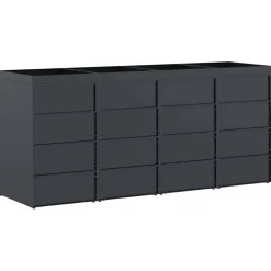 vidaXL Wieltjesbakopslag voor 4 bakken Antraciet 272 x 77,5 x 121,5 cm