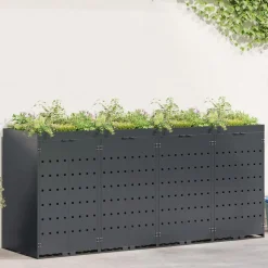 vidaXL Wieltjesbakopslag voor 4 bakken Antraciet 272 x 77,5 x 121,5 cm