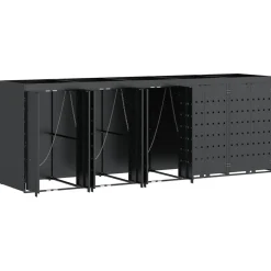 vidaXL Wieltjesbakopslag voor 5 bakken Antraciet 340 x 77,5 x 121,5 cm