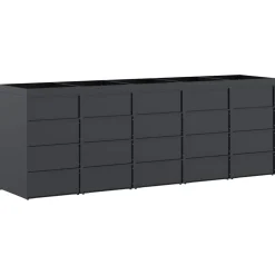 vidaXL Wieltjesbakopslag voor 5 bakken Antraciet 340 x 77,5 x 121,5 cm